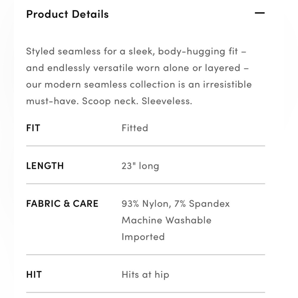 Ann Taylor Seamless Tank - Picture 2 of 5